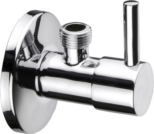 Cornat Eckventil Design aus Messing in Silberfarben mit 1/2 Zoll Anschluss - Bild 1