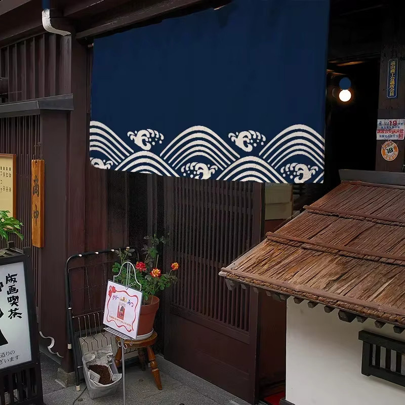 VIKAMA Vorhang im japanischen Stil als Sichtschutz für Wohnzimmer und Schlafzimmer, B: 140 cm, H: 70 cm - Bild 2
