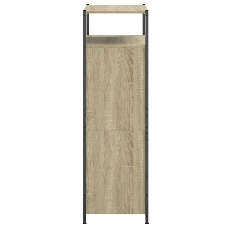 Vidaxl Schuhschrank aus Holzwerkstoff in Sonoma-Eiche mit Drehtüren, B/T/H: 60 x 34 x 112 cm - Bild 2