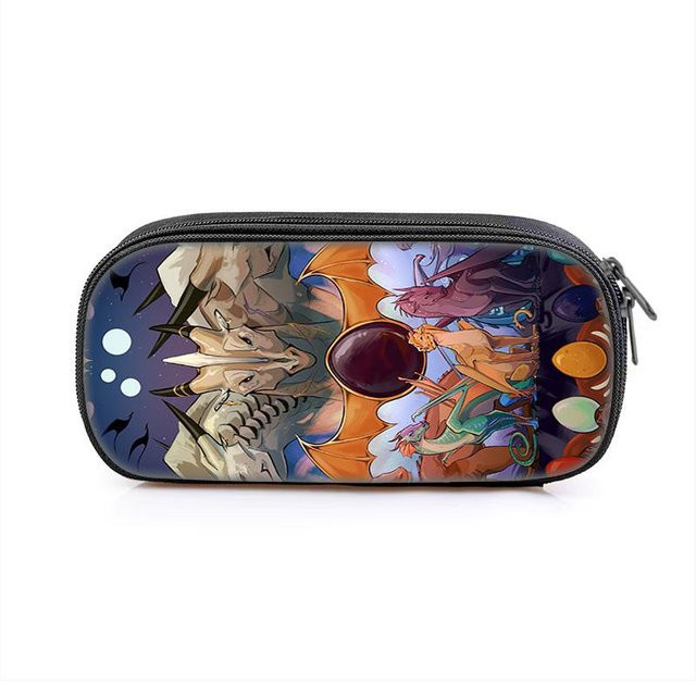 Wings of Fire Federmäppchen von Fancy Style Studio mit Cartoon-Druck, Tragbares Etui in Multicolour für Jungen und Mädchen - Bild 1