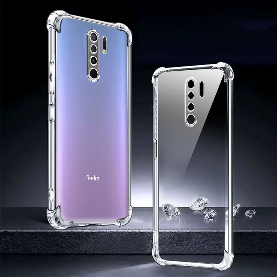 Xiaomi Handyhülle für Redmi 9 8A 9A A9T 9C 9i NFC in Transparent, stoßfeste TPU Sporthülle mit weicher Silikon-Rückseite - Bild 2