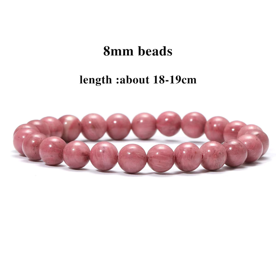 SANSWL Armband, Rhodochrosit-Steinperlen, 8 mm, Bunt - Bild 2