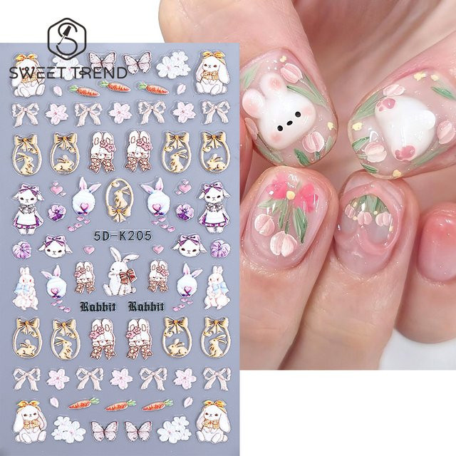 SWEET TREND Nagelaufkleber 5D-K205, Damen, glänzend - Bild 1
