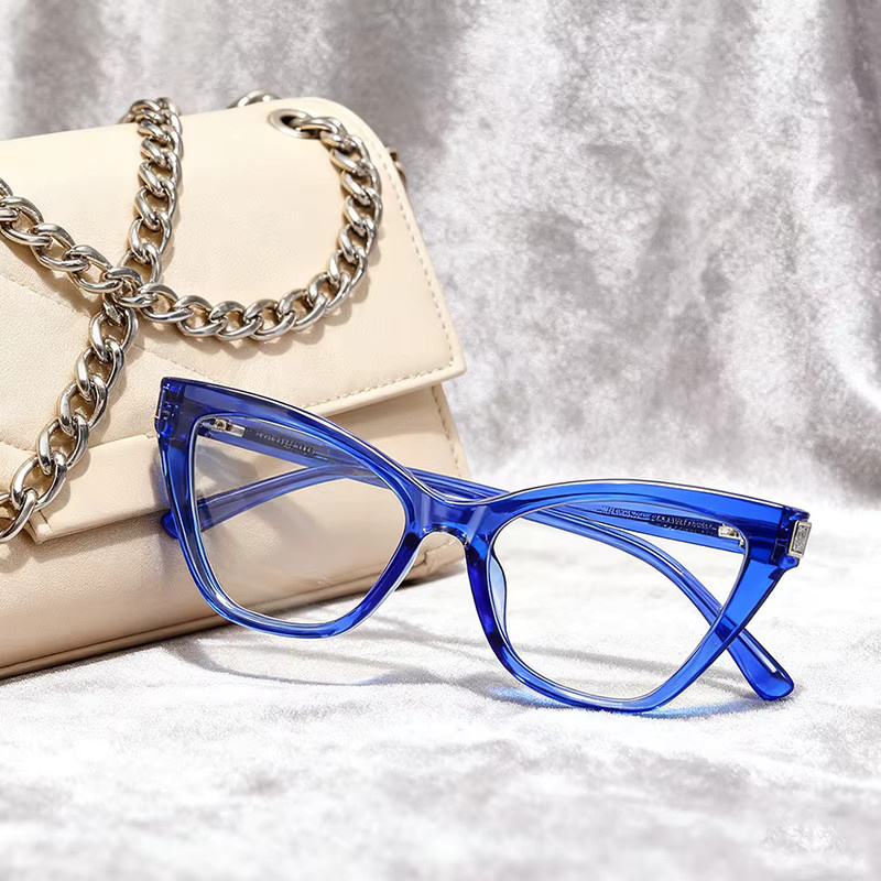CCspace Korrektionsbrille Cat Eye, Vollrand, Kunststoff, Damen, Blaulichtfilter - Bild 2