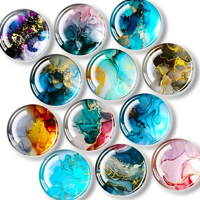 12 Stück niedliche Magnetaufkleber in Multicolour als starke Glasmagnete für Whiteboard, Büro und Zuhause - Bild 1