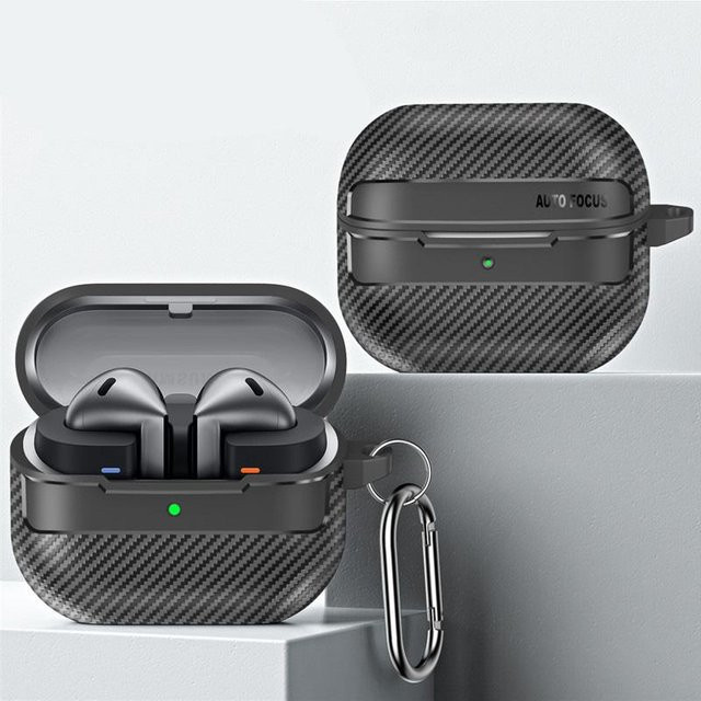Stoßfeste Schutzhülle für Samsung Galaxy Buds 3 und Buds 3 Pro in Schwarz - Bild 1