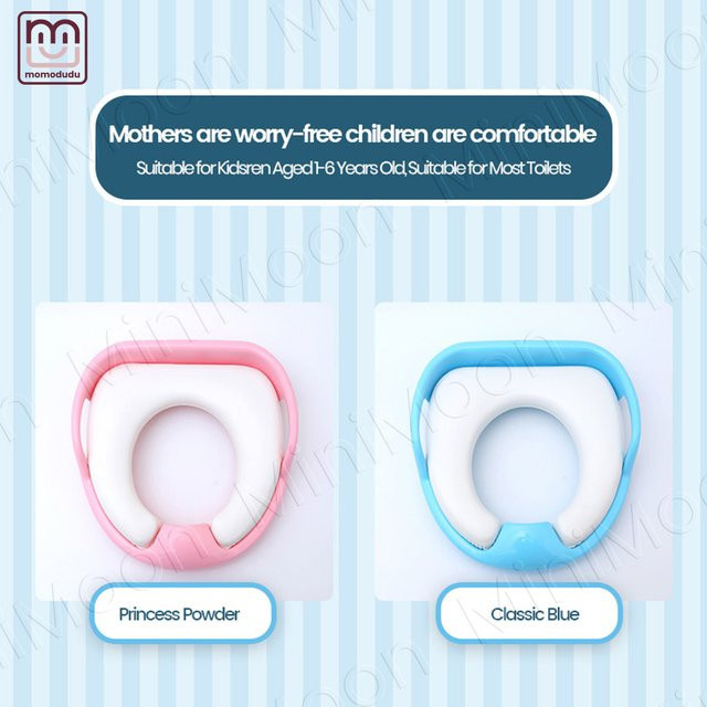 Gepolsterter Baby-Toilettensitz von momo&dudu für das Töpfchentraining in Pink oder Blau - Bild 1