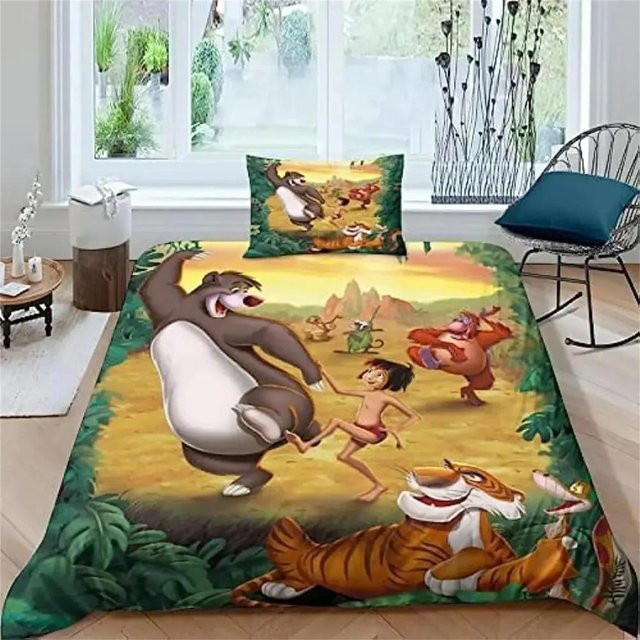 Flylo Bettwäscheset Dschungeltier mit 3D-Druck, Mehrfarbig, Material: Mikrofaser Polyester, Set bestehend aus Bettbezug und Kissenbezug, B/H: 200 x 230 cm - Bild 1