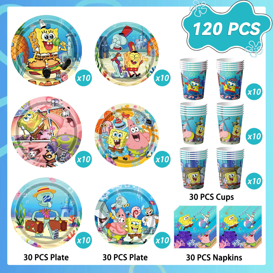 Potdemiel SpongeBob Party-Dekorations-Set, 120-teiliges Set - Bild 5
