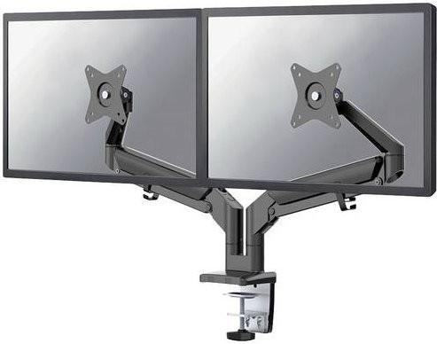 Neomounts Monitor-Tischhalterung DS70-810BL2 für 2 Displays, 43,2 cm bis 81,3 cm, Schwarz, höhenverstellbar, rotierbar, neigbar und schwenkbar, VESA 75x75 mm - Bild 1