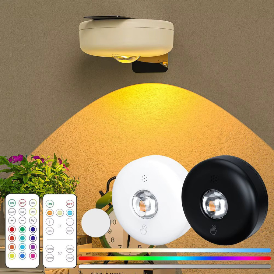 Kabelloses LED-Nachtlicht mit Fernbedienung und RGBW-Funktion, Batteriebetriebene Unterbauleuchte für Küche und Möbel, Weiß - Bild 2