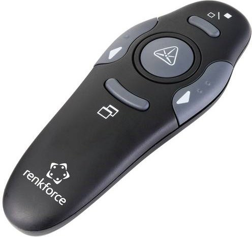 Renkforce RF-PLP-202 Kabelloser Presenter mit Laserpointer in Schwarz - Bild 1