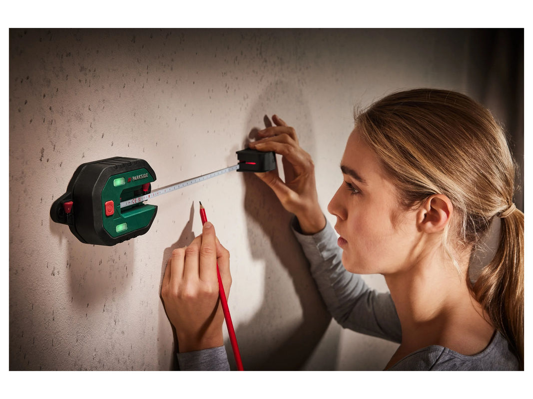 PARKSIDE Laser-Wasserwaage PLLM 10 A1 mit integriertem Maßband zur präzisen Ausrichtung - Bild 2