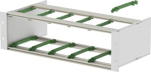 TRU COMPONENTS BGT/X 24380.PI-BN_SET 19 Zoll Baugruppenträger aus Aluminium in Silber, B/T/H: 482,6 x 241,2 x 132,5 mm - Bild 1