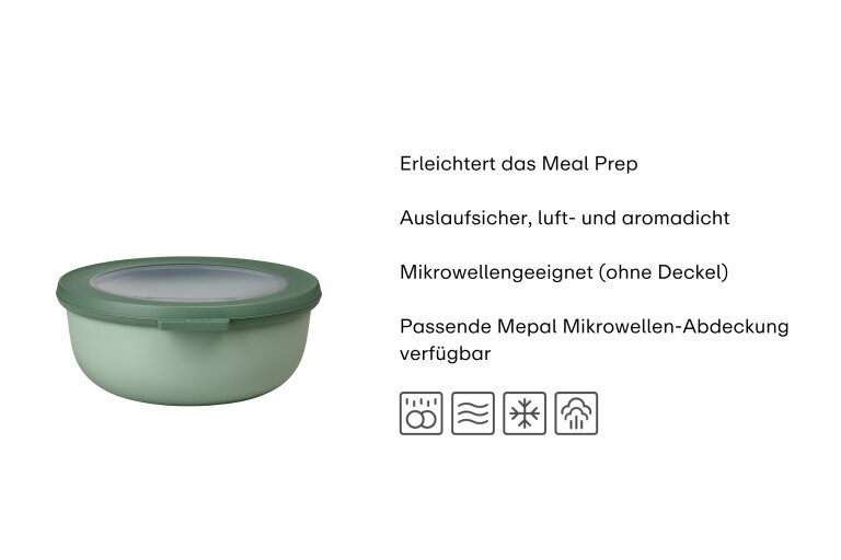 Mepal Multischüssel Cirqula, Farbe: Nordic Sage, 750 ml, luftdicht und auslaufsicher - Bild 2