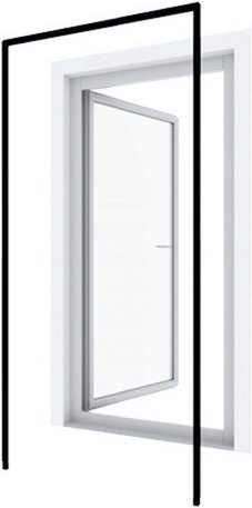 WINDHAGER Insektenschutz Montagerahmen aus Aluminium, Farbe: Anthrazit-Grau, B: 125 cm, H: 245 cm - Bild 1