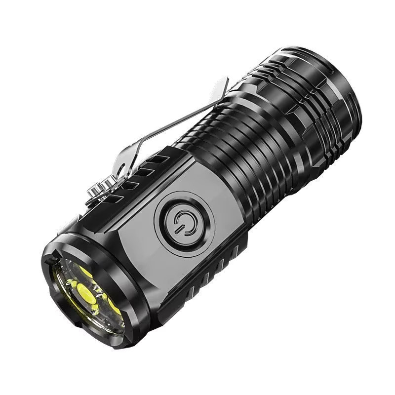 Heinast Mini-Taschenlampe mit 3 LED, wiederaufladbar, Schwarz, Metallgehäuse mit Stift-Clip für Outdoor und Notfall - Bild 7