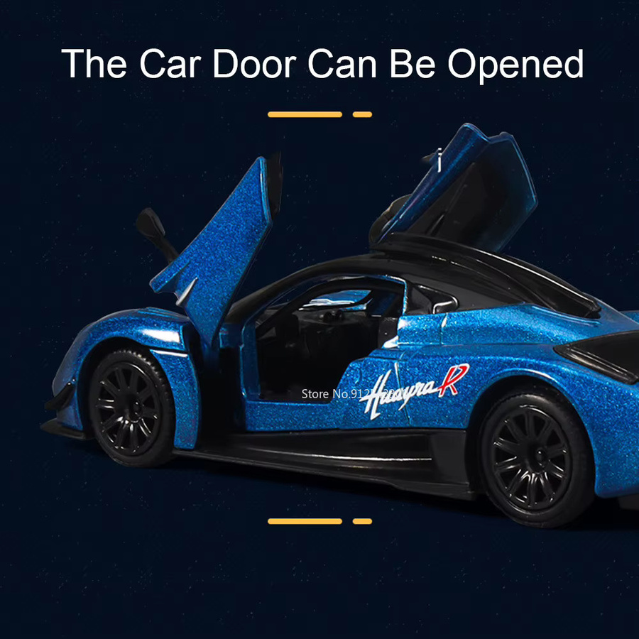 MAKEDA Diecast Automodell Pagani Utopia Zonda Huayra in Maßstab 1:36 aus Metall in Grün oder Blau - Bild 1