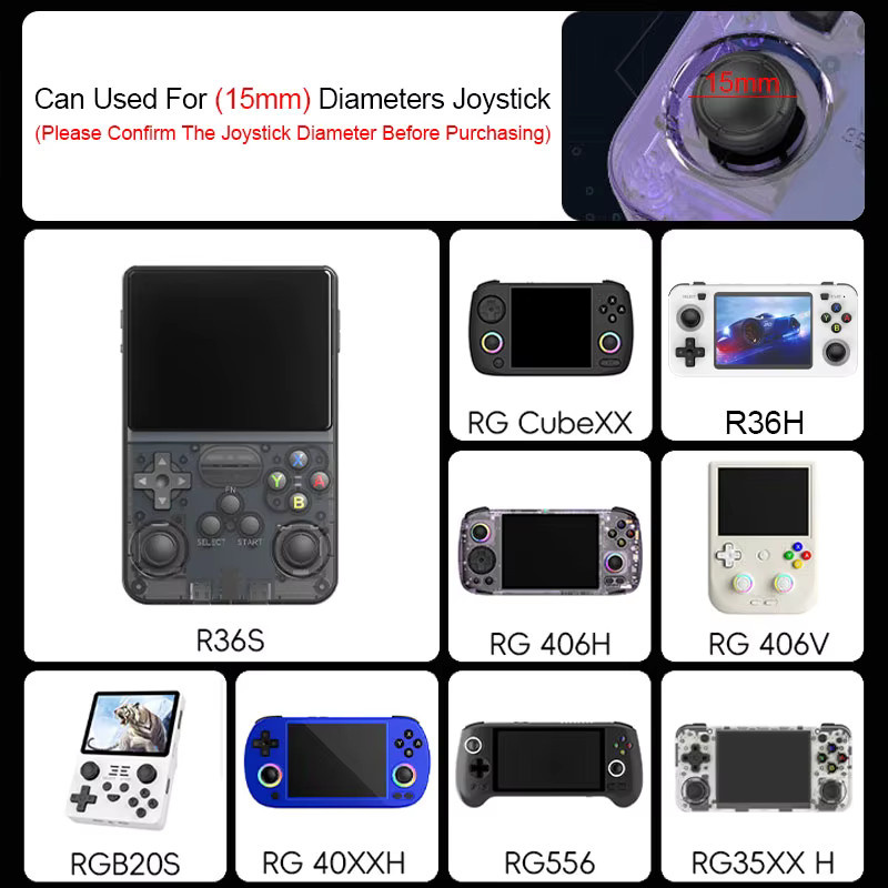 AEFUNDA Spider Thumb-Stick-Griffkappen aus Silikon für R36S, RG35XX H, R36H und Retroid Pocket 5 Retro-Spielkonsolen - Bild 2