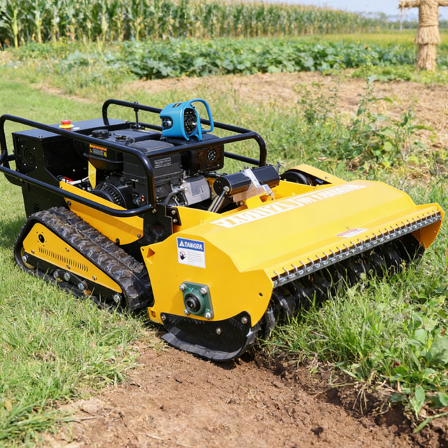 AIWEIYA All-Terrain Rasenmäher mit Fernbedienungssystem in Gelb, CE-EPA-zugelassener Profi-Rasenmäher für industrielle Anwendungen - Bild 1