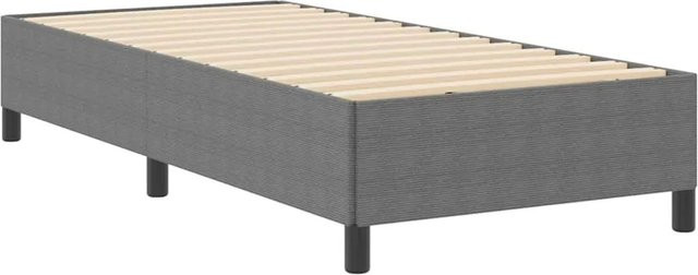 vidaXL Bettgestell aus Cordstoff in Grau mit Lattenrost B/T/H: 80 x 200 x 35 cm - Bild 1