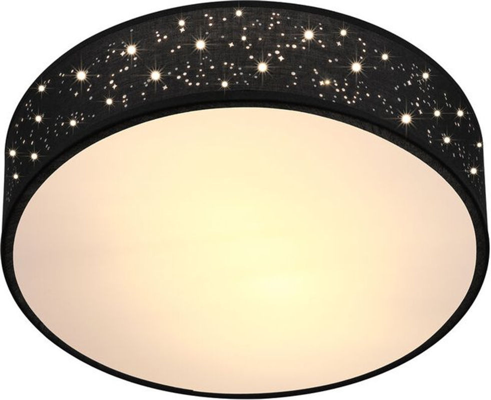 Monzana Deckenlampe Sternenhimmel in Schwarz aus Stoff und Aluminium, Durchmesser: 38 cm - Bild 6