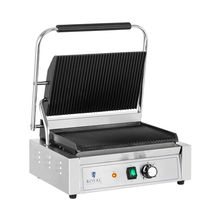 Royal Catering Kontaktgrill mit 2.200 W und geriffelter Oberfläche