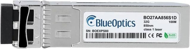 BlueOptics BO27Q856S1D SFP28 Transceiver kompatibel mit Dell, 25GBASE-SR, LC-Duplex, Multimode Fiber, 850nm, 100M, DDM, Silber - Bild 1