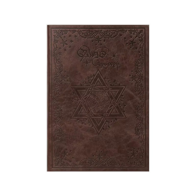 A5 Hexagramm Notizbuch 2026 mit Hardcover und linierten Seiten in Schwarz - Bild 3