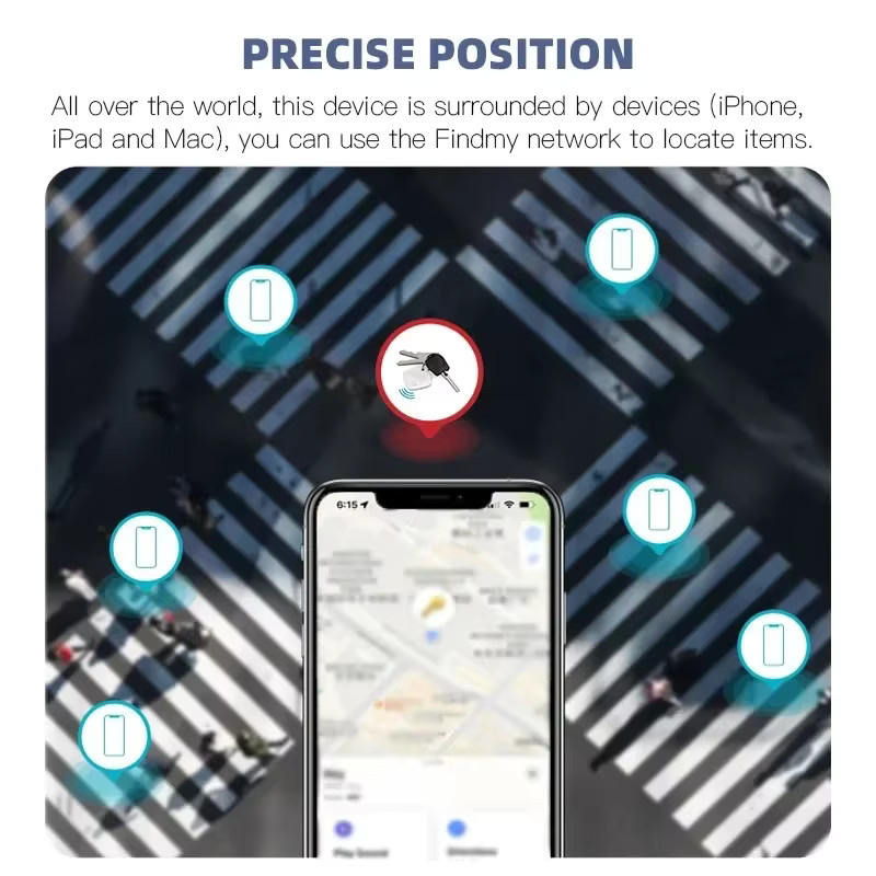LOLGOOD Mini Bluetooth Tracking Gerät in Schwarz mit GPS-Funktion und Find My App Unterstützung für Haustiere, Kinder oder das Auto - Bild 3
