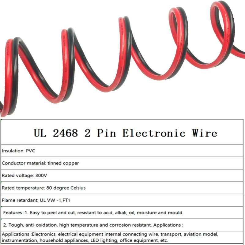 Bytebattle 2-adriges verzinntes Kupferkabel aus PVC, Rot und Schwarz, 30AWG-16AWG, flexibles Verlängerungskabel für LED-Lichtbänder - Bild 5