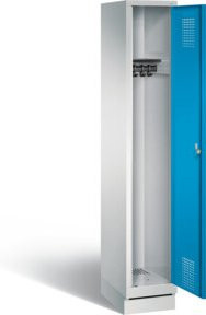 C+P Garderobenschrank Evolo mit Front in Lichtblau und Korpus in Lichtgrau, H x B x T: 180 x 32 x 50 cm - Bild 1