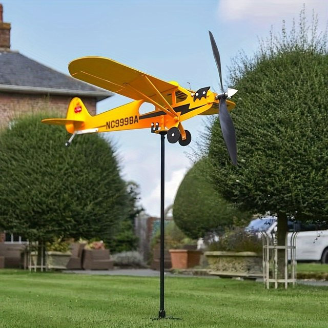 Kreative 3D Wetterfahne Windrichtung mit Kompass als Metall Windmühle für deine Outdoor Garten Dekoration - Bild 1