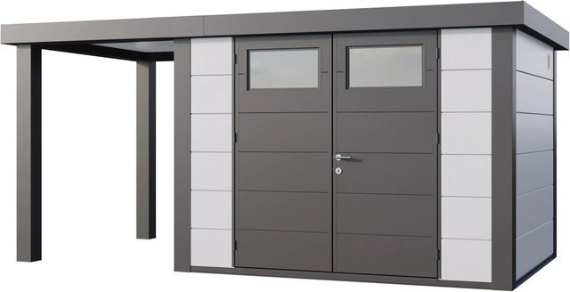 Telluria Gerätehaus Classico in Weiß mit offener Lounge S Links B/H/T: 486 x 219 x 258 cm - Bild 1