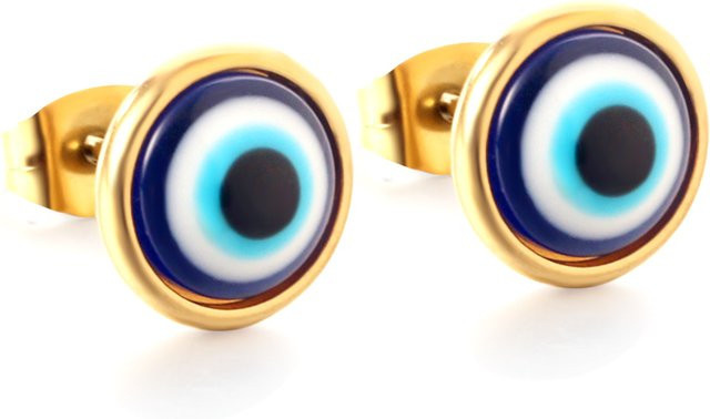 LUXUSTEEL Ohrstecker Edelstahl, Gold, Kinder - Bild 1