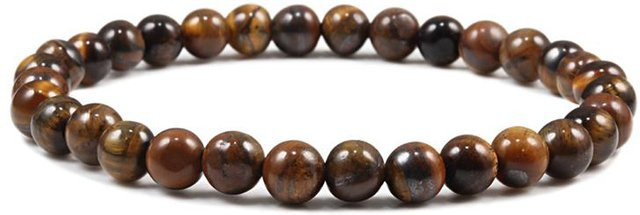 Partner Armbänder, Perlen Tigerauge, Lavastein, Malachit, Unisex - Bild 1