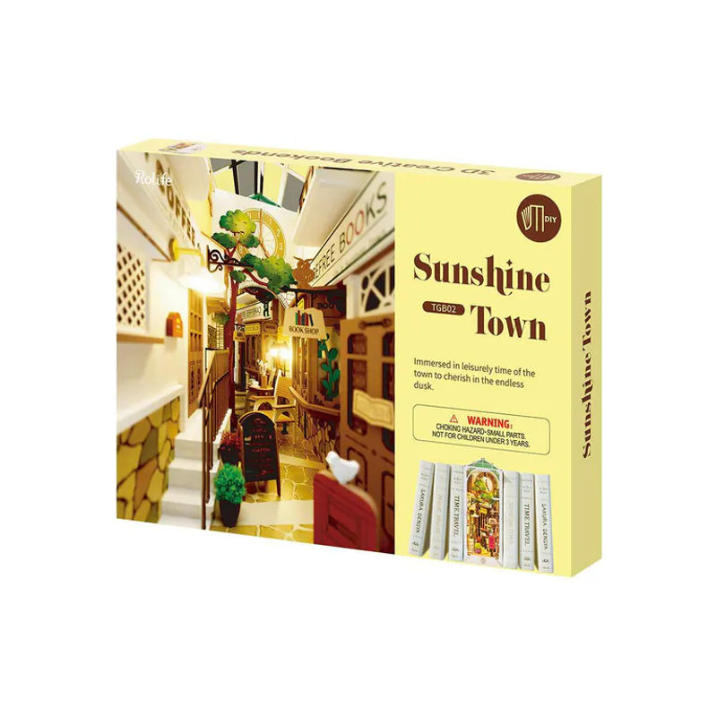 ROBOTIME Rolife Sunshine Town Bücherregal Deko-Set TGB02 aus Holz und Glas in Mehrfarbig - Bild 13