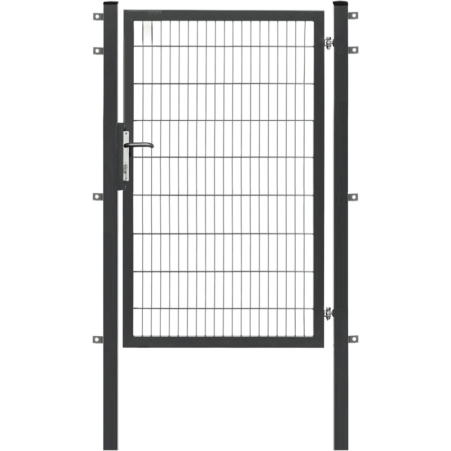 Floraworld Einzeltor Premium mit Doppelstabmattenfüllung in Anthrazit, Höhe: 180 cm, Breite: 120 cm - Bild 2