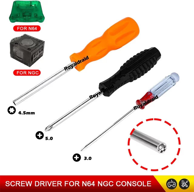 Hayoumon Sicherheitsschraubendreher-Öffnungswerkzeug-Set für N64, Gamecube und NGC Gaming-Konsolen, Multicolor - Bild 1
