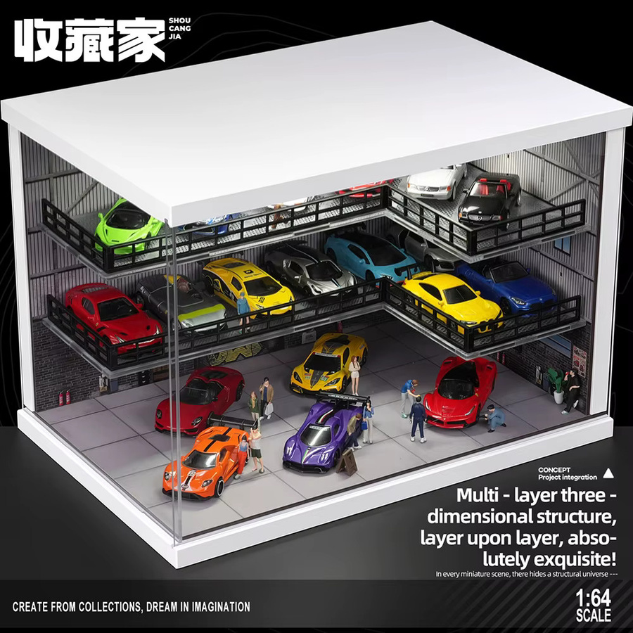 KICARMOD Industrie-Modell Parkplatz Container-Stil Lagerhaus Diorama, LED-beleuchtet - Bild 2