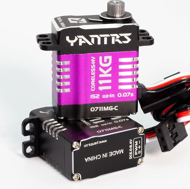 YANTRS Mikroservo, 8,4 V, 11 kg, für RC Monster Car SCX10.3 SCX24 Raupenflugzeug und Helikopter-Heck- und Taumelscheibe der Klasse 450 - Bild 1