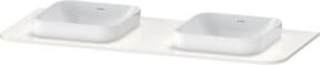 Duravit Waschtisch-Konsole Happy D.2 Plus in Weiß Hochglanz mit 2 Ausschnitten, B/T: 130 x 55 cm - Bild 1