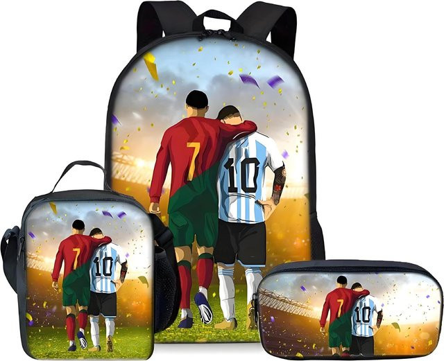 Bandai 3-teiliges Schulset für Grundschüler in Multicolour mit Schultasche, Brotdose und Federmäppchen - Bild 1