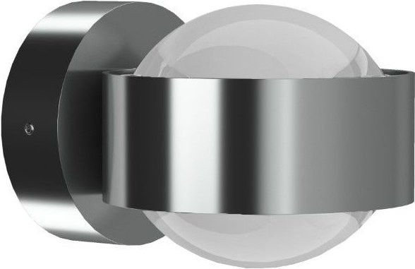 Top Light Puk Mini Wandleuchte in Chrom matt mit mattem Glas und Up-Down-Lichtfunktion - Bild 1