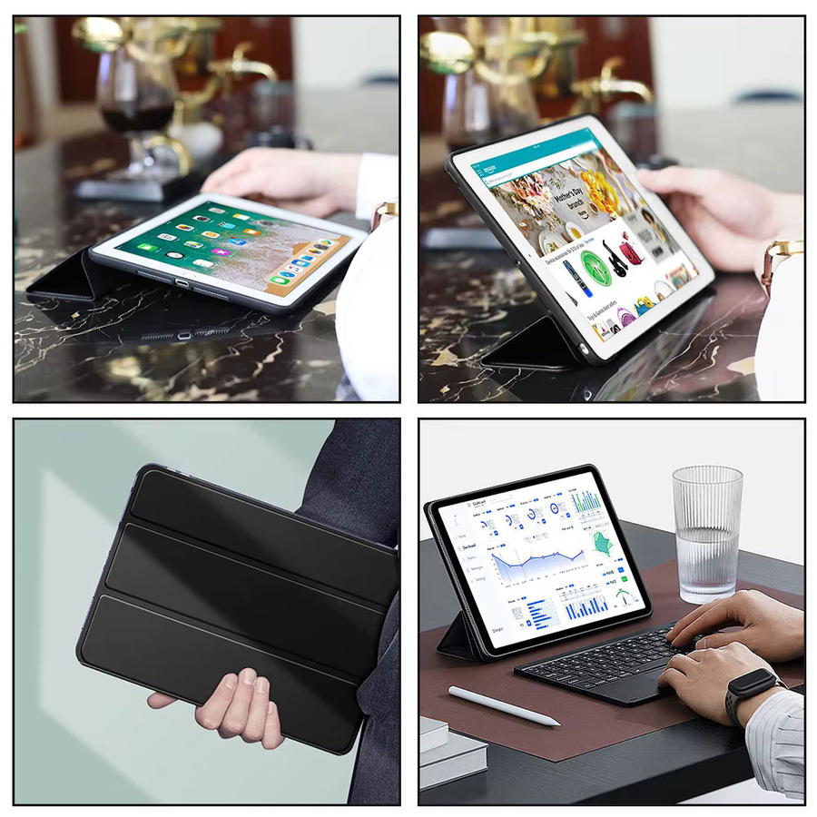 Stoßfeste Leder-Tablet-Hülle für Apple iPad und iPad Mini in Pink oder Schwarz - Bild 6