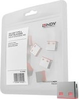 LINDY USB-Lock Diebstahlschutz für USB-A Ports, 10er Set, Rosa - Bild 2