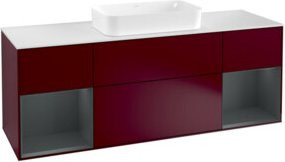 V&B Waschtischunterschrank Finion mit Wandbeleuchtung, Farbe: Weiß, Breite: 160 cm, Tiefe: 50,1 cm, Höhe: 50,1 cm - Bild 1