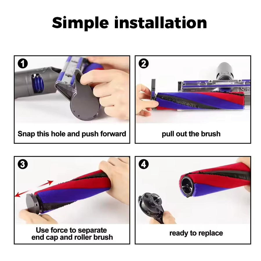 Ersatzteil für Dyson Staubsauger Roller Pinsel Seitenabdeckung und linke Endkappe in Grau für V8 V10 Slim V12 V15 Modelle - Bild 2