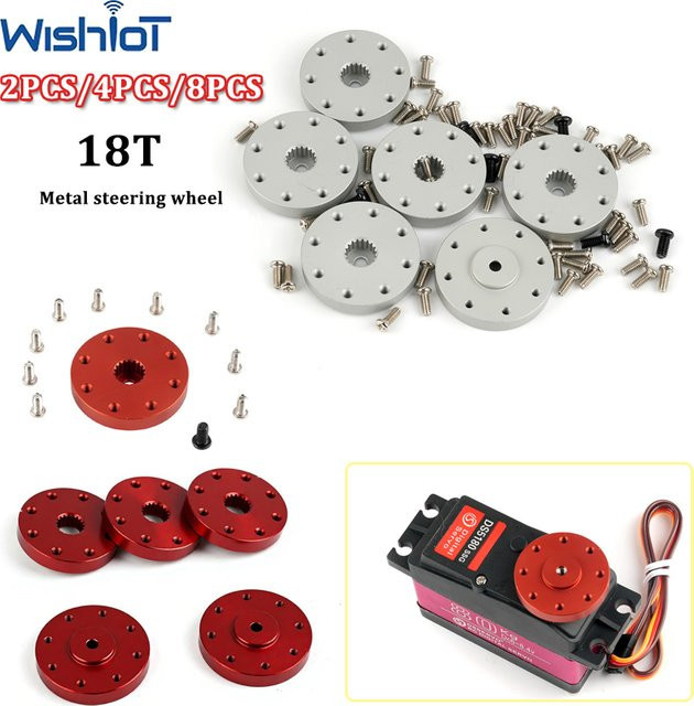 wishiot Metall Runde Standard Servo Teile Halterung Lenkrad, Zubehör - Bild 1