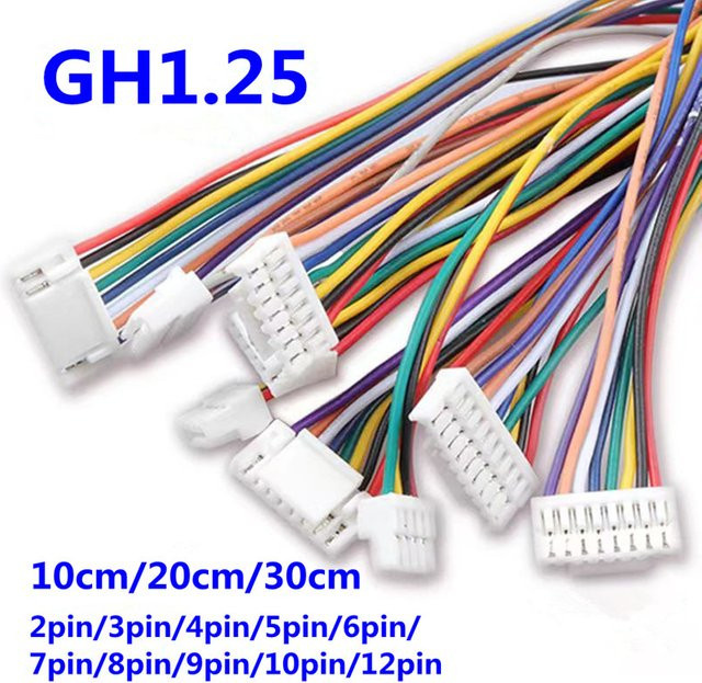 LUOHONGDA JST GH Serie 1,25mm Stecker Set mit UL1007 28AWG Kabel, Männlich und Weiblich, Multicolour - Bild 1
